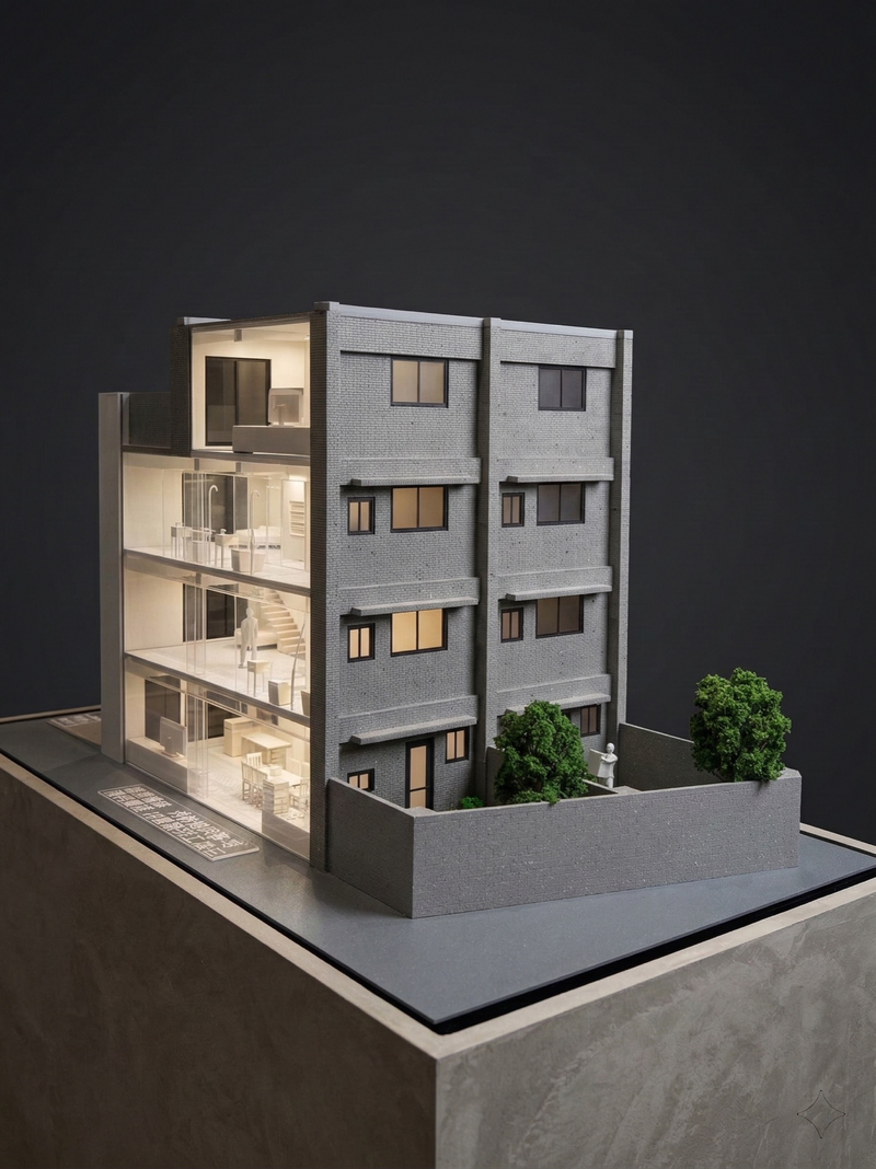 楊梅透天住宅 建築模型